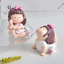 Set Đồ Chơi Quà Tặng Tượng Bé Gái Decor Để Bàn, Trang Trí Xe/ Bàn làm Việc Cute Em Gái Tập Yoga Mini