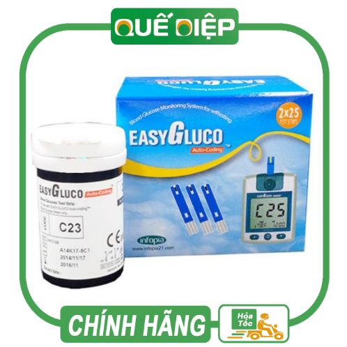 EASYGLUCO HỘP 50 QUE - Que thử đường huyết dùng cho máy Easy Gluco Auto ...