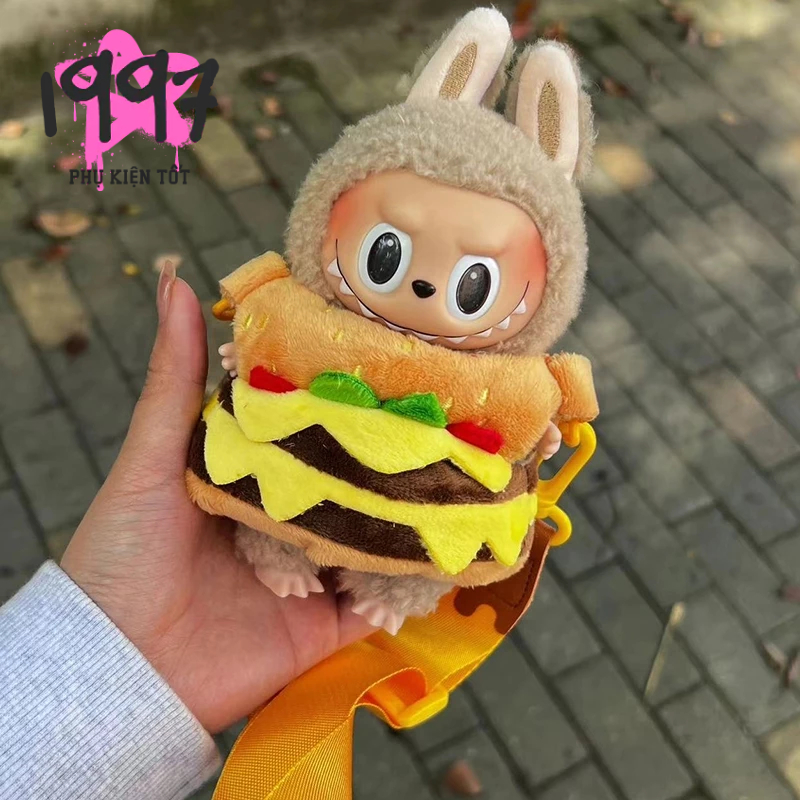 Bộ Hamberger Búp Bê Labubu 17 cm Handmade - Popmart (Có dây đeo ...