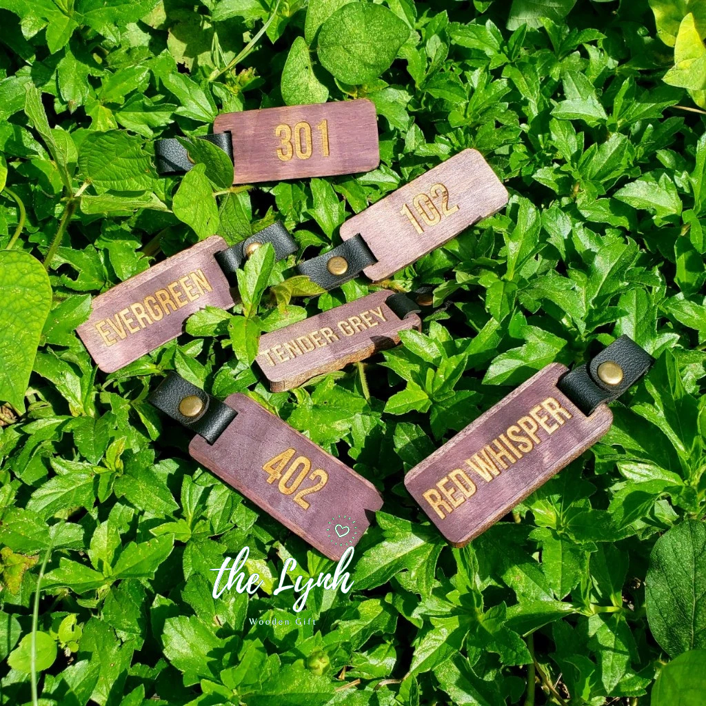 Móc Khoá Gỗ Khách Sạn,Quán Cafe - Free Khắc Logo,ttên Quán Theo Yêu Cầu