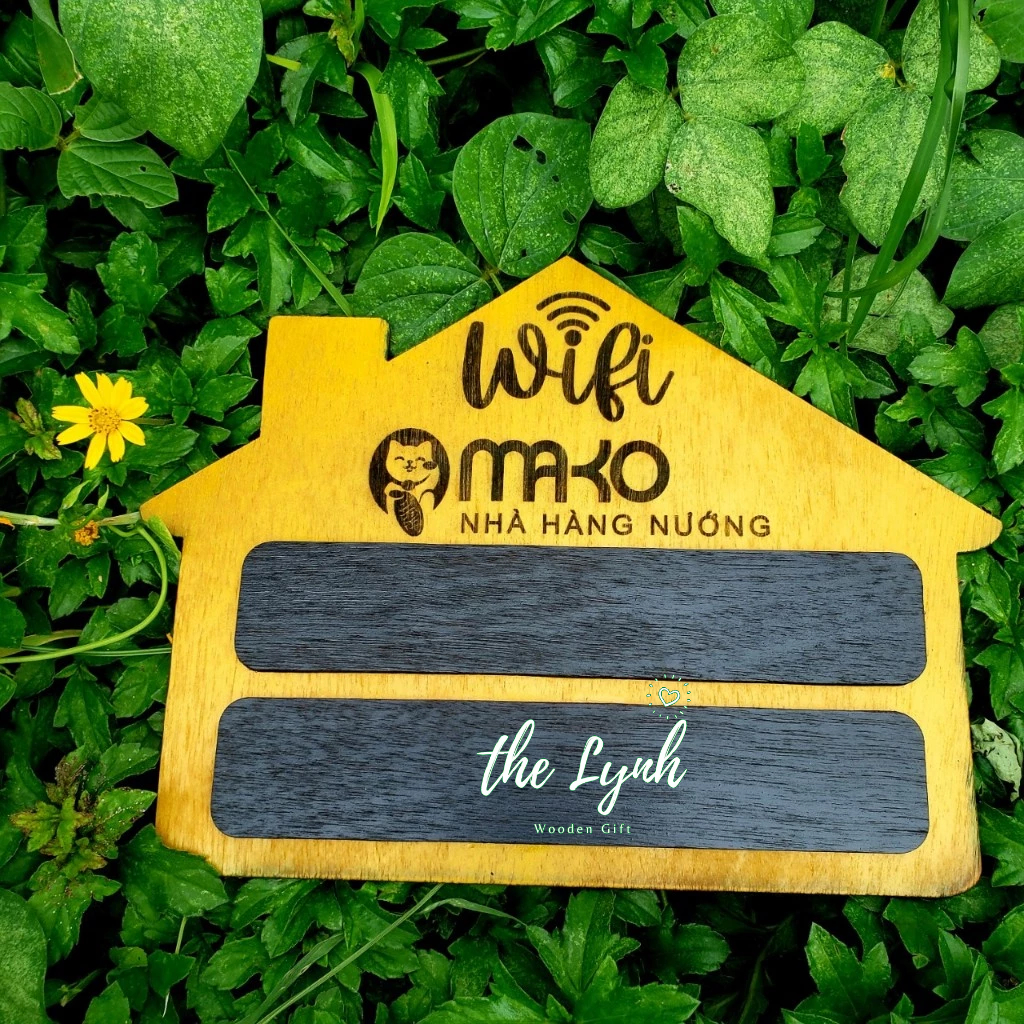 Bảng gỗ wifi 20*26cm FREE KHẮC THEO YÊU CẦU