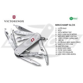 Dụng Cụ Đa Năng Victorinox - 58mm - Minichamp Alox - chính hãng