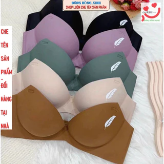 (From nhỏ tăng size) Combo 3 Áo ngực nữ, Áo lót su đúc hình lá có may chống rách không gọng đệm 3cm mềm mại LÁ MOI
