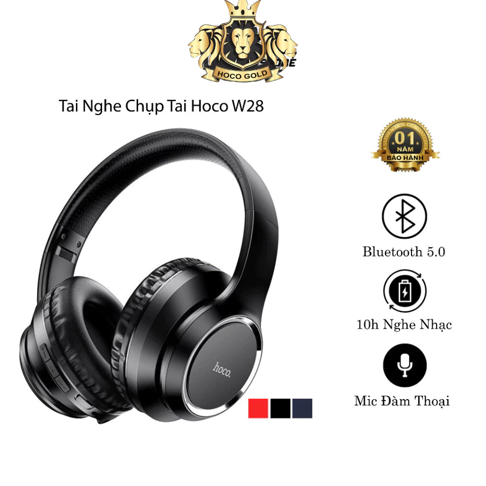 Tai Nghe Chụp Tai Bluetooth Hoco W28, Chống Ồn, Micro Đàm Thoại, 10H ...