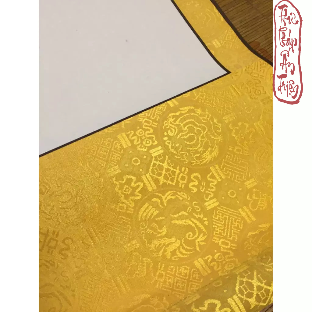 [ Nhiều kích thước - lòng xuyến trắng ] Biểu lụa - Liễn thư pháp bo lụa