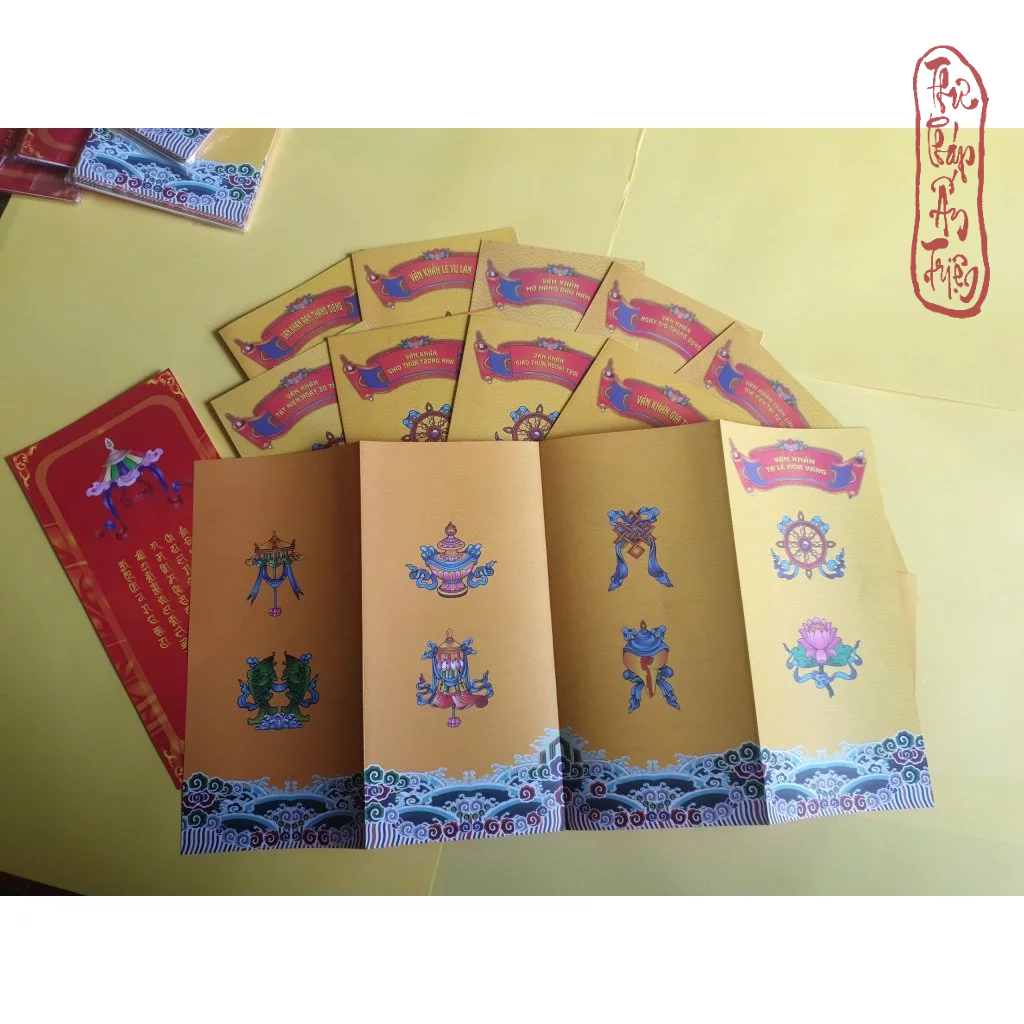 Bộ 14 Lá Sớ Văn Khấn Lễ Tết Cả Năm - Sớ Quốc Ngữ tặng kèm Thần Chú Dán Cửa Nhà Cầu May Mắn Sức Khỏe Bình An