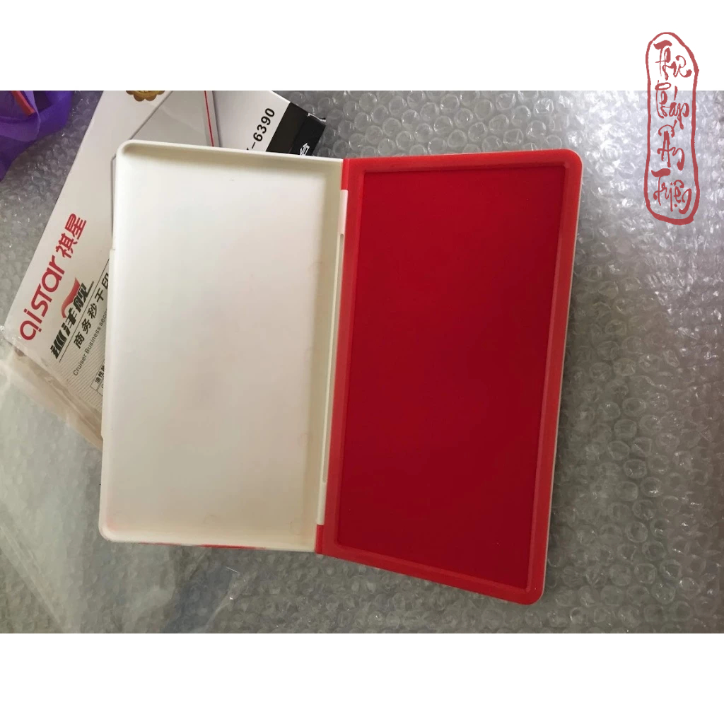 ( CÓ 3 MÀU XANH - ĐỎ - ĐEN ) KHAY MỰC - HỘP MỰC ĐÓNG DẤU ẤN 9X14CM