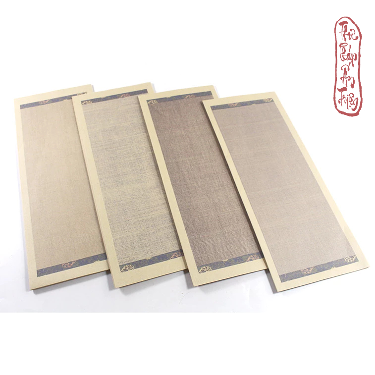 Tập 20 tờ Giấy Xuyến Chỉ Luyện Viết Chữ Thư Pháp In Nền Hoa Điểu Thủy Mặc Cổ Trang