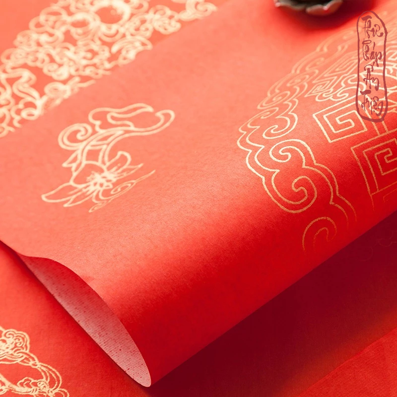 GIẤY VIẾT Thư Pháp TẬP 20 TỜ GIẤY XUYẾN CHỈ VUÔNG ĐỎ VIẾT CHỮ THƯ PHÁP có miễn phí vận chuyển có mã giảm giá