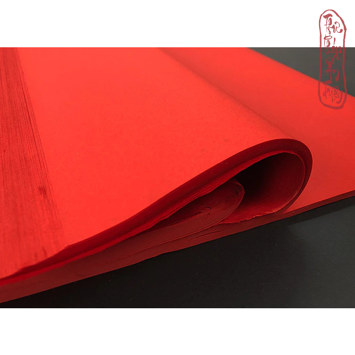GIẤY XUYẾN CHỈ  Thư Pháp Xấp 10 tờ giấy xuyến chỉ màu đỏ rắc nhũ ( đỏ đậm ) có miễn phí vận chuyển có mã giảm giá
