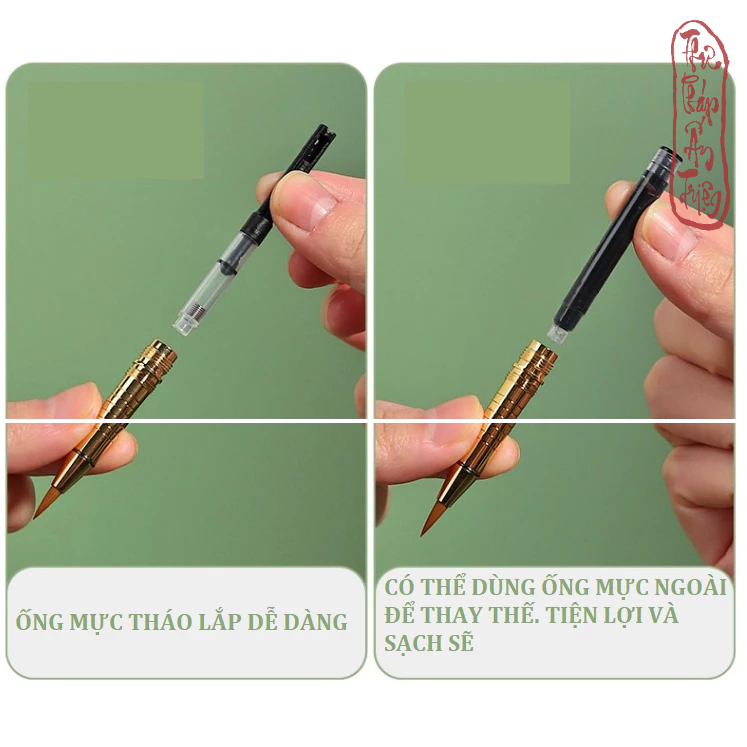 BÚT LÔNG THƯ PHÁP BƠM MỰC