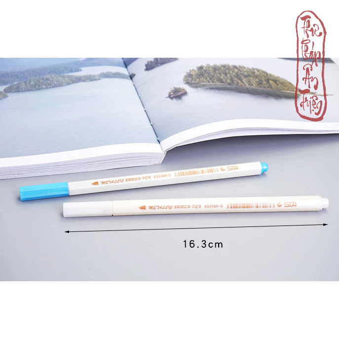 Bút brush viết calligraphy - viết sổ Bullet Journal STA nhiều màu sắc