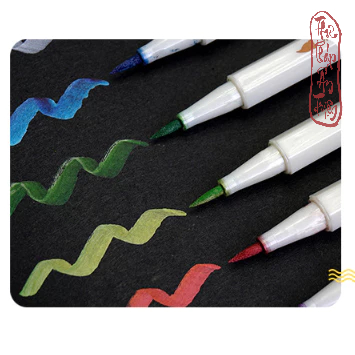 Bút brush viết calligraphy - viết sổ Bullet Journal STA nhiều màu sắc