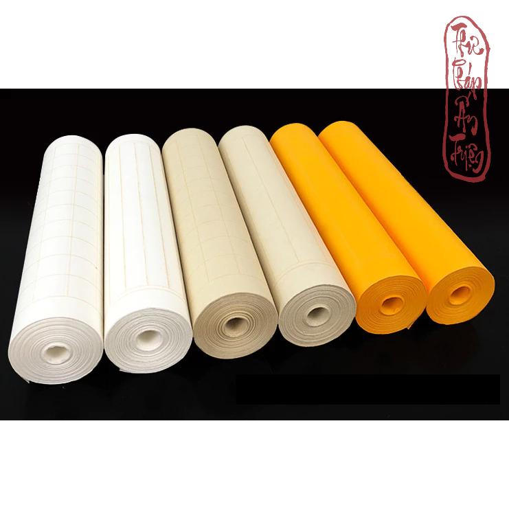 GIẤY TUYÊN CHỈ  CUỘN Giấy xuyến chỉ cuộn kẻ ô các màu luyện chữ hán thư pháp có miễn phí vận chuyển