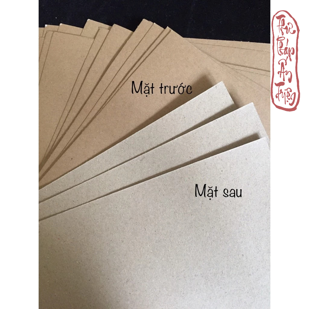 10 tờ Bìa Kraf Nhật nâu 1 mặt khổ A4 Dl 250gms - Bìa Làm Sách - Thiệp Quà Hanmade