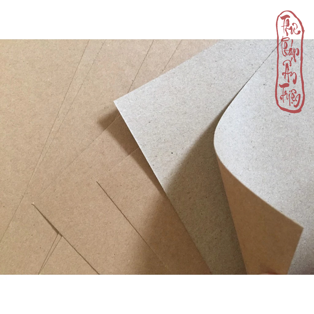 10 tờ Bìa Kraf Nhật nâu 1 mặt khổ A4 Dl 250gms - Bìa Làm Sách - Thiệp Quà Hanmade