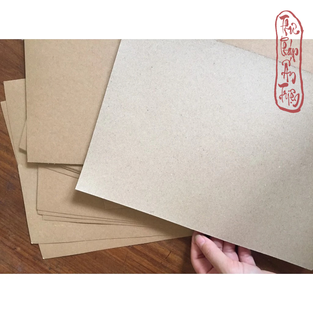 10 tờ Bìa Kraf Nhật nâu 1 mặt khổ A4 Dl 250gms - Bìa Làm Sách - Thiệp Quà Hanmade