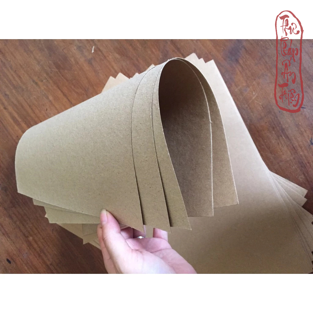 10 tờ Bìa Kraf Nhật nâu 1 mặt khổ A4 Dl 250gms - Bìa Làm Sách - Thiệp Quà Hanmade