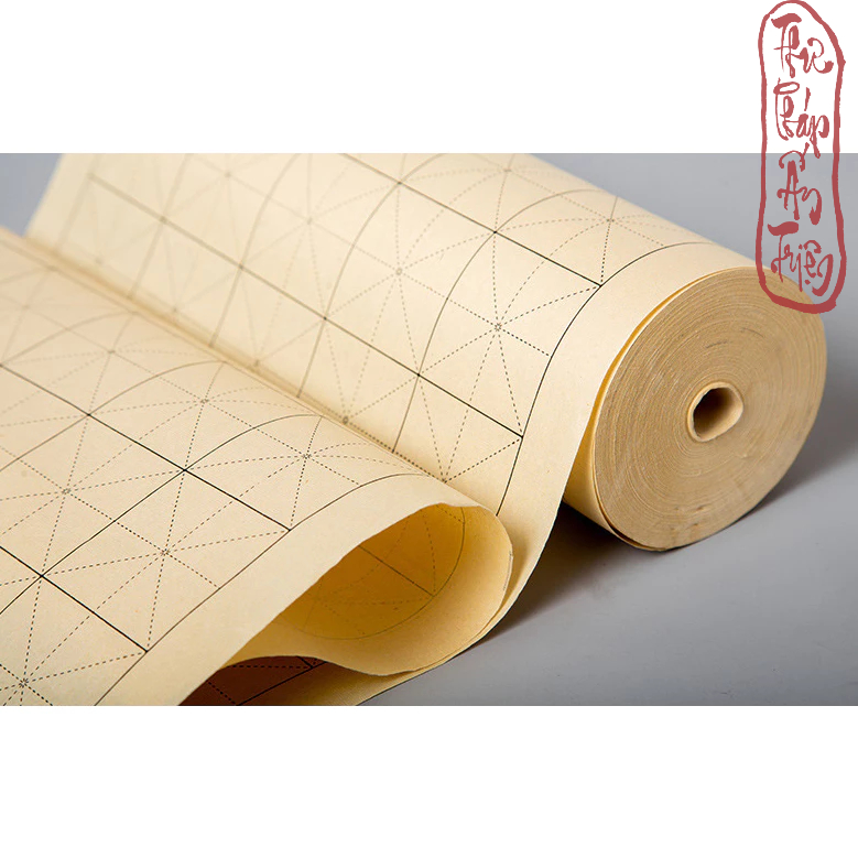 GIẤY VIẾT THƯ PHÁP GIẤY KẺ Ô MỄ CUỘN 20 MÉT - GIẤY XUYẾN CHỈ TẬP VIẾT CHỮ HÁN có miễn phí vận chuyển có mã giảm giá