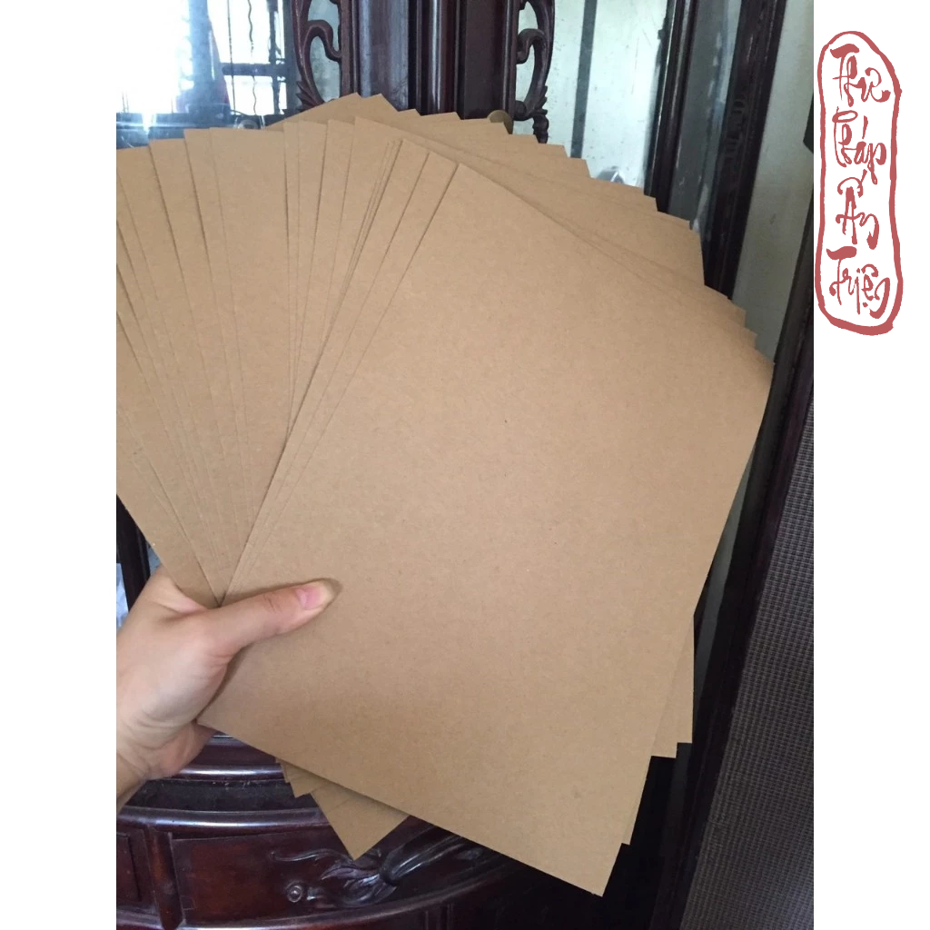 10 tờ Bìa Kraf Nhật nâu 1 mặt khổ A4 Dl 250gms - Bìa Làm Sách - Thiệp Quà Hanmade