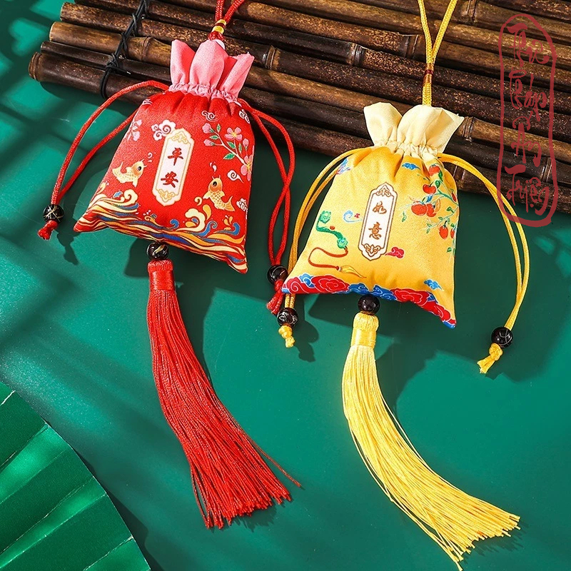 TÚI GẤM IN HOA CỔ TRANG CẦU BÌNH AN MAY MẮN CẦU TÀI LỘC HANH THÔNG TÚI ĐỰNG TRANG SỨC LÌ XÌ