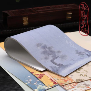 GIẤY VIẾT THƯ PHÁP [Tập 24 Tờ 24 Mẫu] Giấy Xuyến Chỉ Cổ Phong Xuân Hạ Thu Đông Viết Thư Pháp Hán Việt có vocher giảm giá