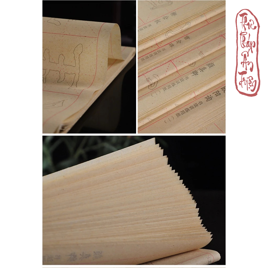 GIẤY Thư Pháp luyện viết chữ hán lệthư khải thư  Tập 40 tờ 21 nét cơ bản bằng bút lông thư pháp chất liệu giấy xuyến chỉ