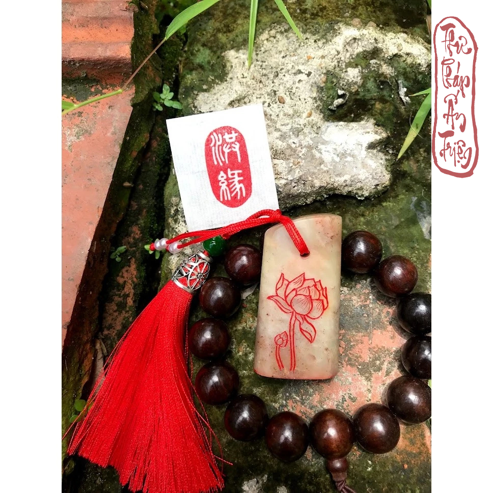 Ấn triện thư pháp chất liệu đá thọ sơn/ thanh điền - Nhàn chương/ tuỳ hình chương thư pháp