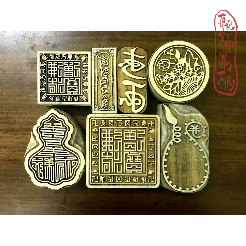 DẤU ẤN TRIỆN GỖ CÁC MẪU THÔNG DỤNG TAM BẢO - NGỌC HOÀNG - LIÊN HOA - NHÀ TRẦN