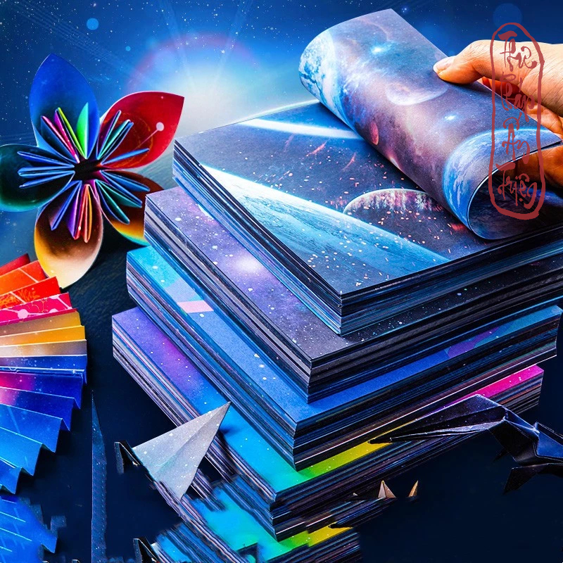 50 Tờ Giấy Gấp Origami Vuông Nhiều Mẫu DIY - Giấy Gấp Ngôi Sao Hạc Thủ Công 12 Cung Hoàng Đạo