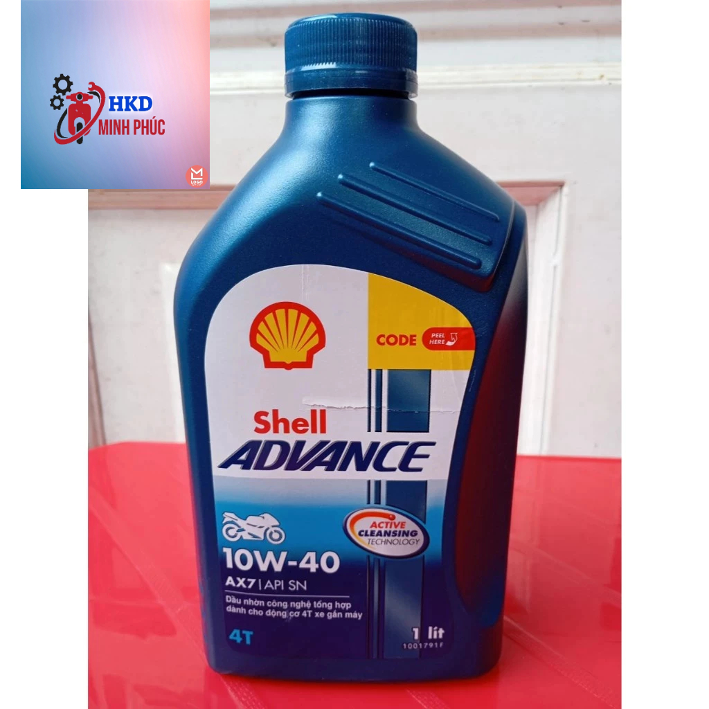 (chính hãng) Dầu nhớt xe số cao cấp Shell Advance AX7 10w40 thể tích ...