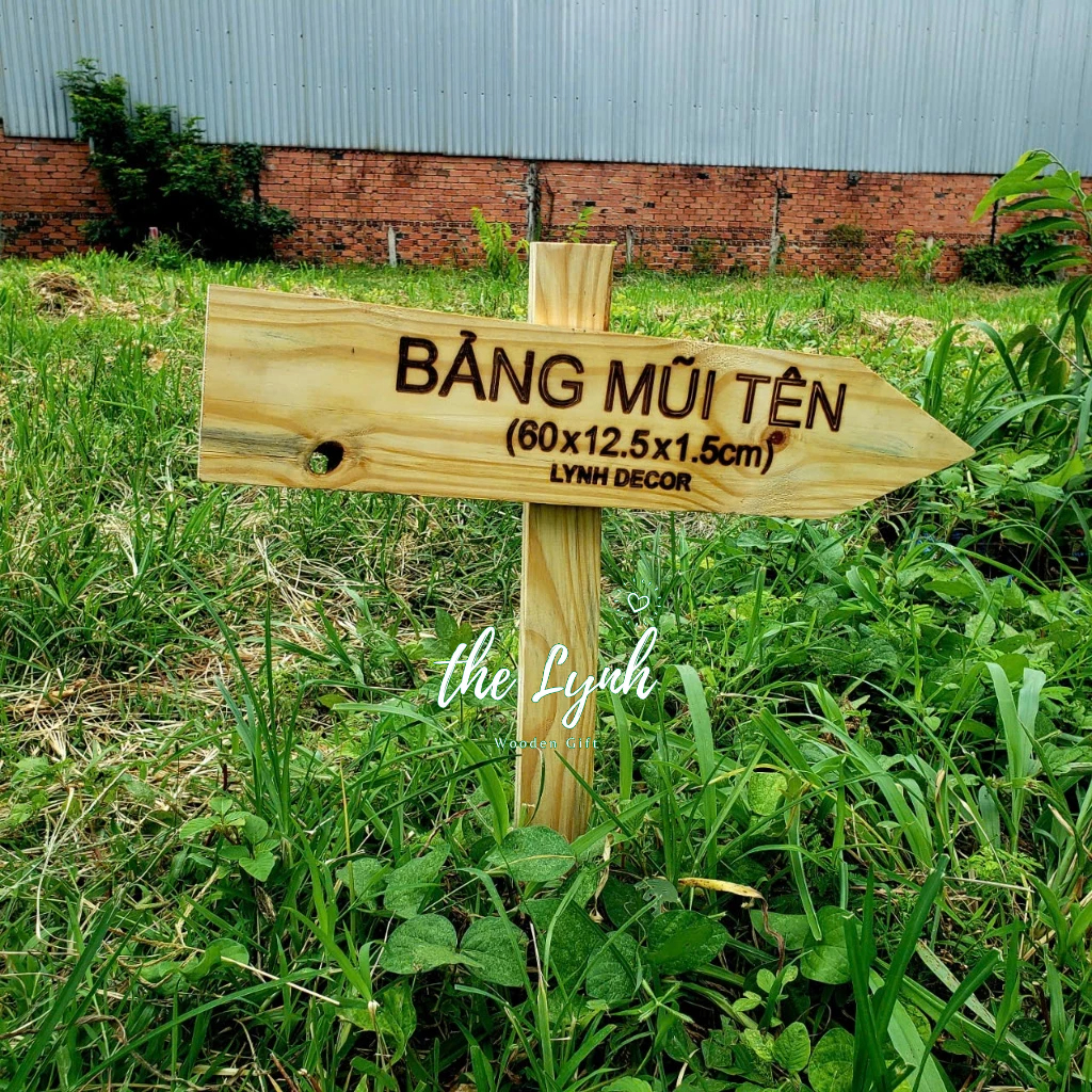 Bảng mũi tên gỗ chỉ đường,biển trang trí quán(Free Thiết kế) - LYNHDECOR