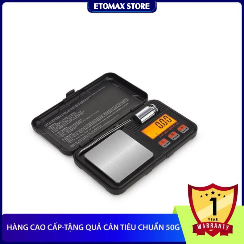 Cân tiểu ly bỏ túi CX-Series 50g/0.001 gram, đã hiệu chuẩn tặng kèm quả cân 50g, chính xác tới miligram