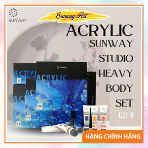 MÀU ACRYLIC SUNWAY COLOUR PAINT 12ML bộ 12/24/36 màu
