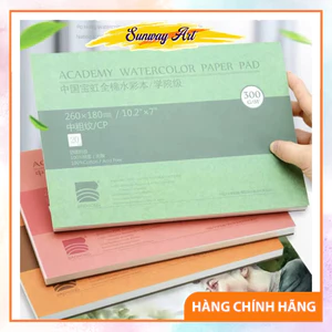 Sổ vẽ màu nước A6/A5/A5/A4 Baohong 100% cotton 300gsm