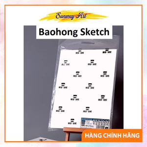 Giấy Baohong Sketch 180gsm vẽ chì,vẽ marker,chì màu,phác hoa định lượng 180gsm Khổ đủ