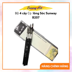 ư Bộ Cọ 4 cây Vẽ Màu Nước Sunway B207