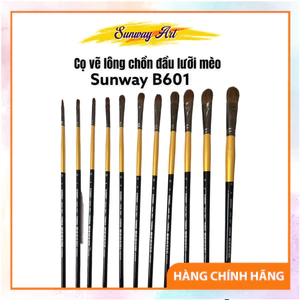 Cọ vẽ lông chồn đầu Oval - cọ vẽ tranh sơn dầu- cọ vẽ màu nước- cọ vẽ Acrylic B601