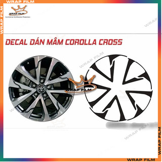 Decal dán mâm Toyota Corolla Cross ( Bộ 5 bánh )