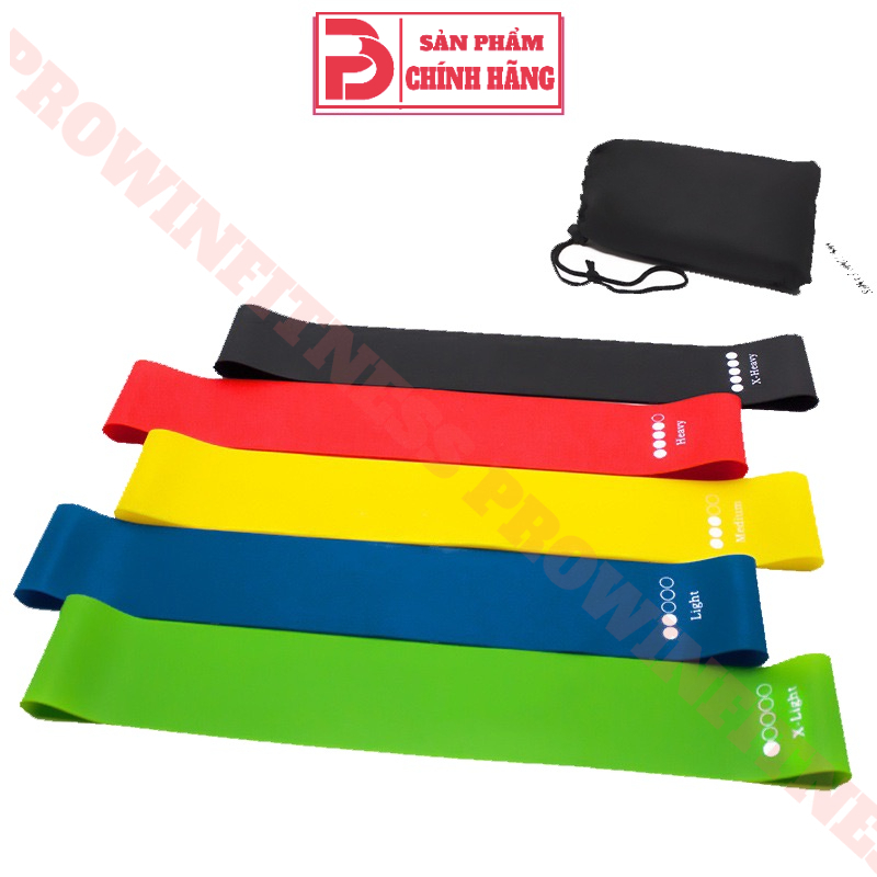 Ảnh Dây tập mông tập gym miniband 5 cấp độ Prowin fitness dây cao su đàn hồi 1