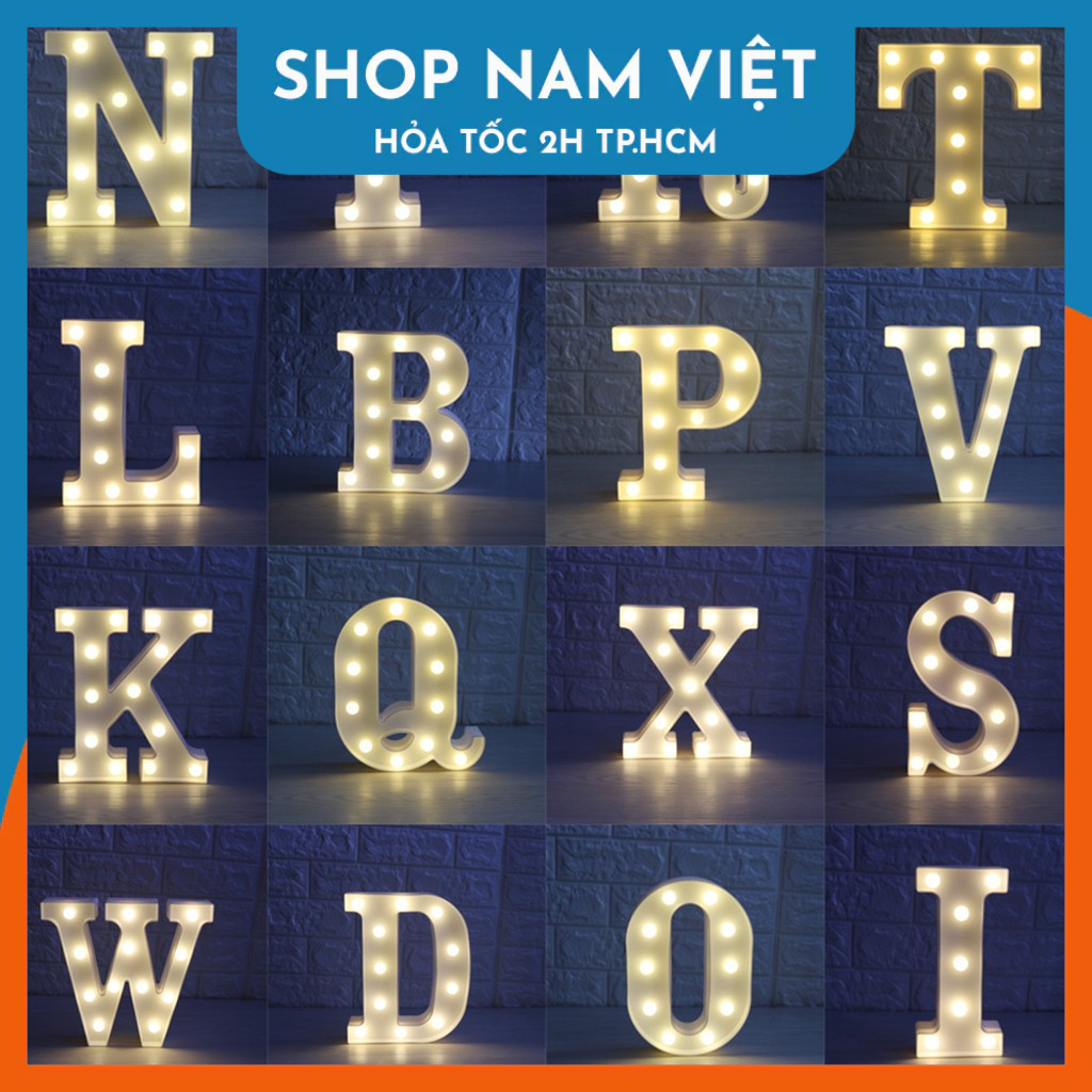Đèn LED Chữ Cái Loại Lớn 22cm Trang Trí Tiệc Cưới, Sinh Nhật | Shopee ...