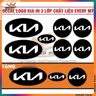 Decal Logo KIA Morning, Cerato, k3k5 cũ, Optima từ đời 2016-2021 (7 miếng tặng 3 miếng)