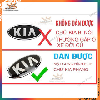 Decal Logo KIA Morning, Cerato, k3k5 cũ, Optima từ đời 2016-2021 (7 miếng tặng 3 miếng)