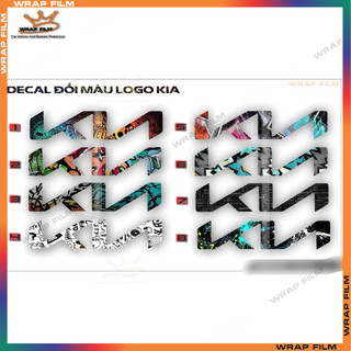 Decal dán trang trí-đổi màu logo các dòng xe KIA đời mới - Decal PVC 3 lớp chống thắm nước, chống phai màu