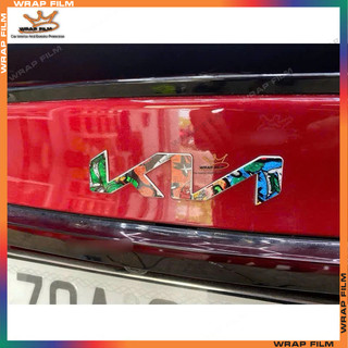 Decal dán trang trí-đổi màu logo các dòng xe KIA đời mới - Decal PVC 3 lớp chống thắm nước, chống phai màu