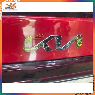 Decal dán trang trí-đổi màu logo các dòng xe KIA đời mới - Decal PVC 3 lớp chống thắm nước, chống phai màu