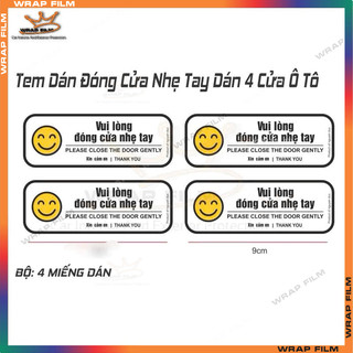 Tem dán Đóng cửa nhẹ tay dán cửa ô tô (set 4 miếng), Cửa tự động (sét 2 miếng)