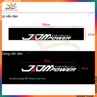 Tem dán kính lái JDM power ( tặng gạt dán)