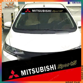 Tem kính lái-Tem dán chống nắng-trang trí kính lái ô tô MITSUBISHI sports ( tặng gạt dán)