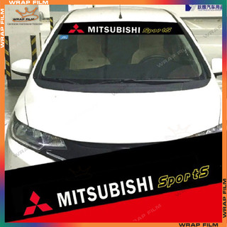 Tem kính lái- Tem dán chống nắng-trang trí kính ô tô MITSUBISHI (Tặng gạt dán)